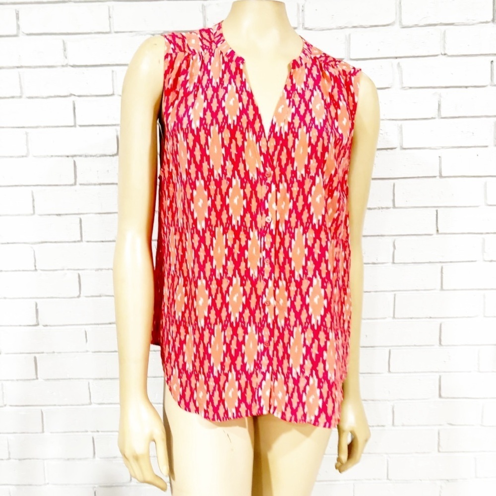 Joie Finnegan Spiced Coral Silk Top